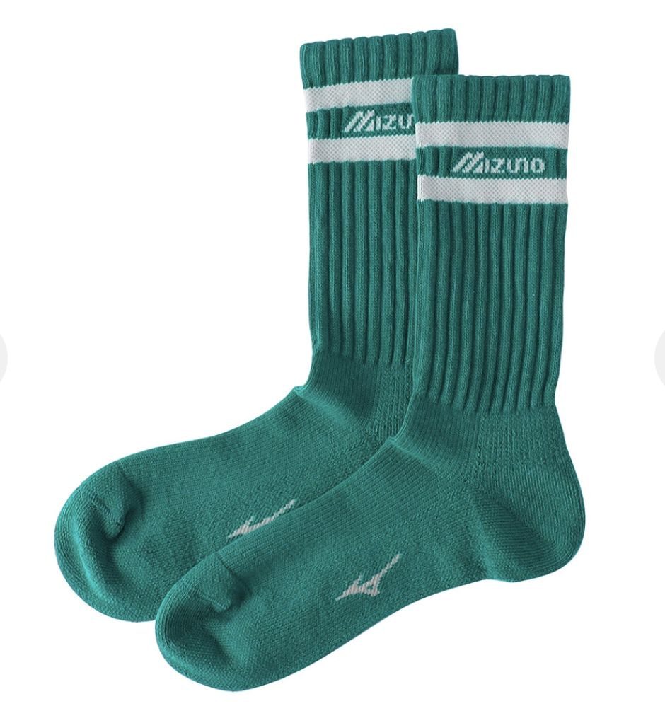現貨|MIZUNO抗菌除臭吸濕運動襪 | Green