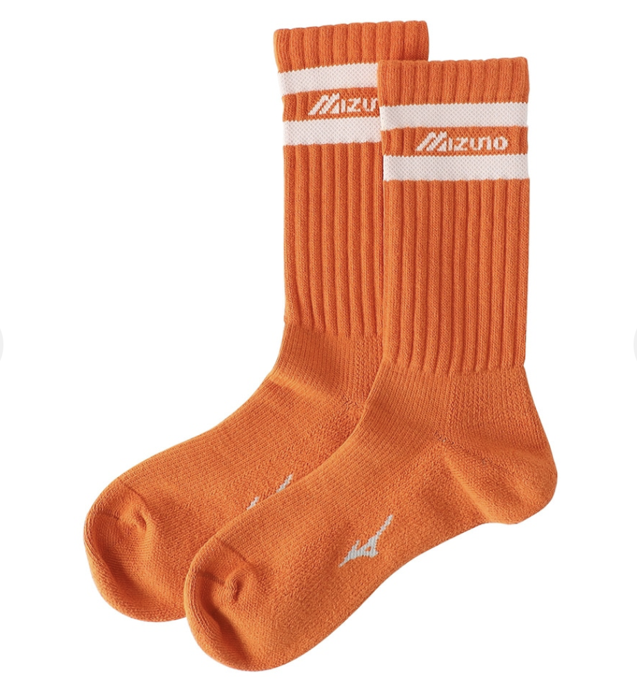 現貨|MIZUNO抗菌除臭吸濕運動襪 | Orange