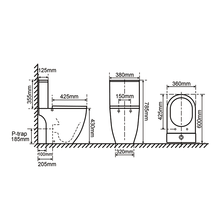 Vizio Vortex Flush Close Coupled WC (VZ500301WT)