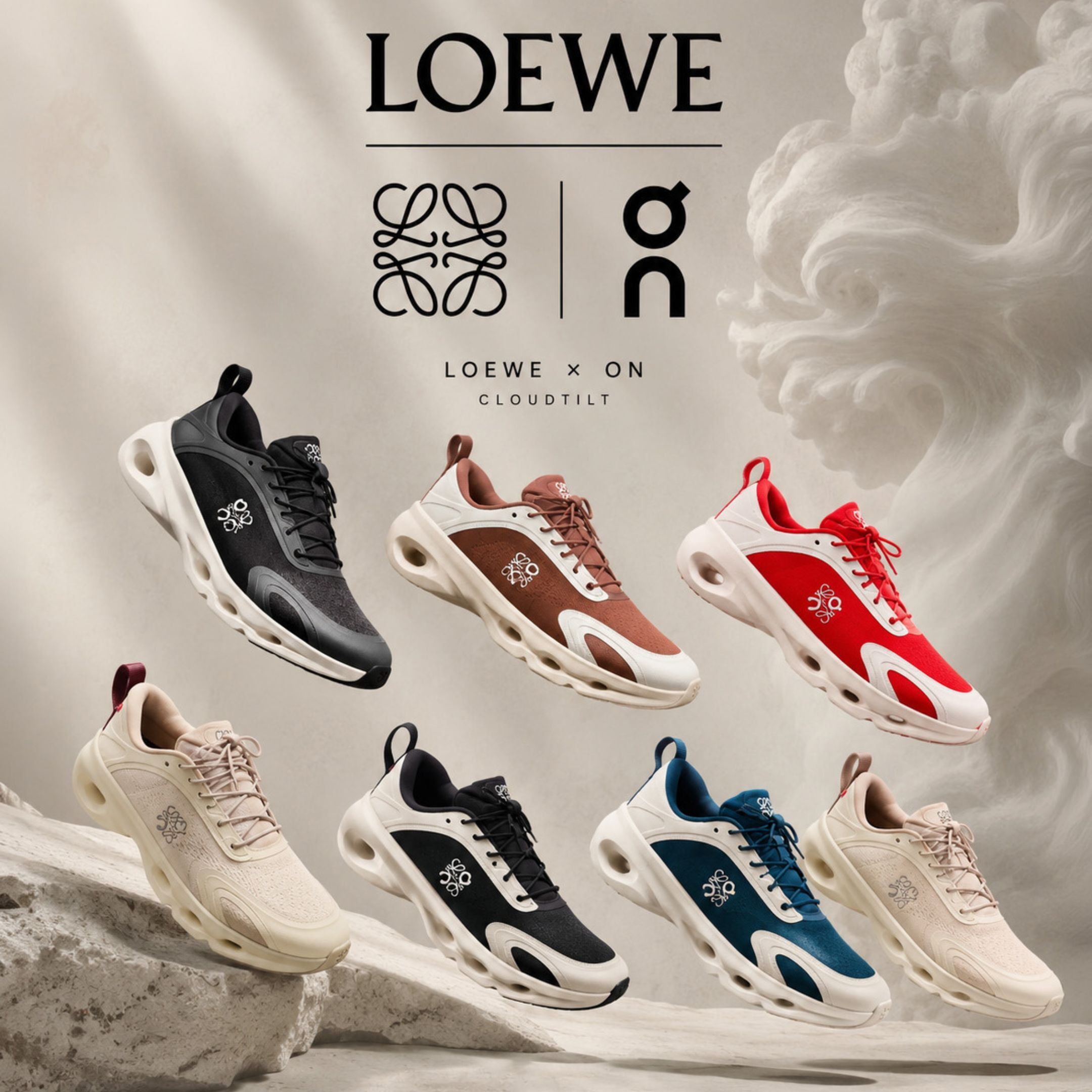 NICEDAY 代購 loewe X On 聯名款 舒適 貼合 跑步鞋