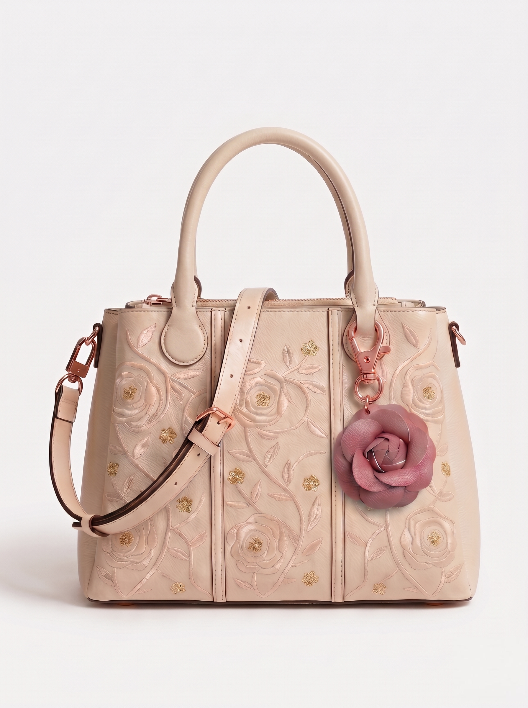 Blush Camellia Tote Bag