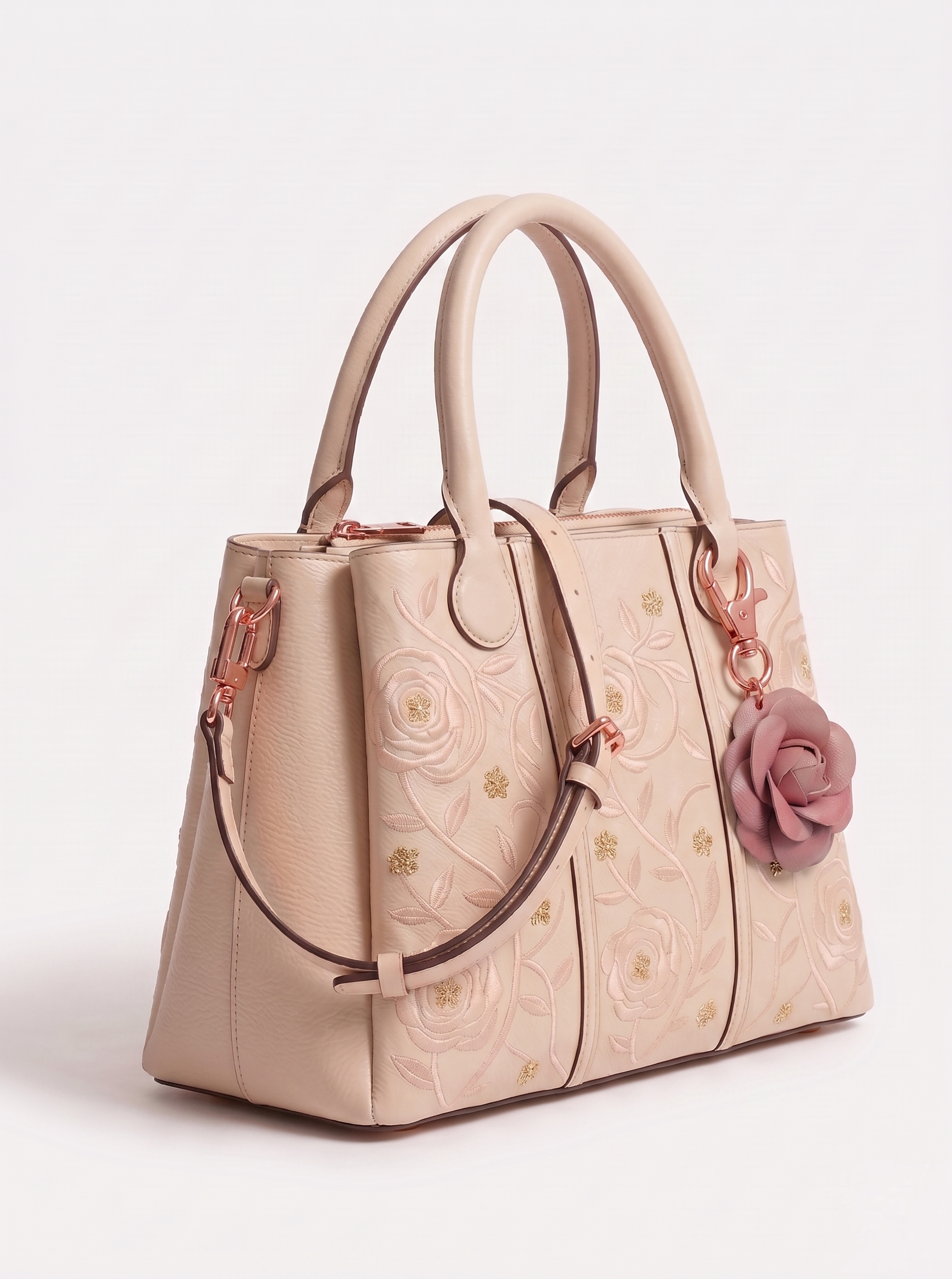 Blush Camellia Tote Bag