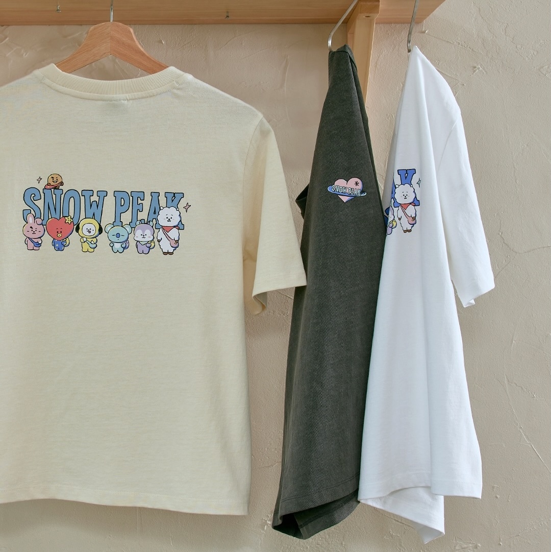 韓國代購｜Snow Peak x BT21 Women's Semi-Crop Tee (3 Colours)