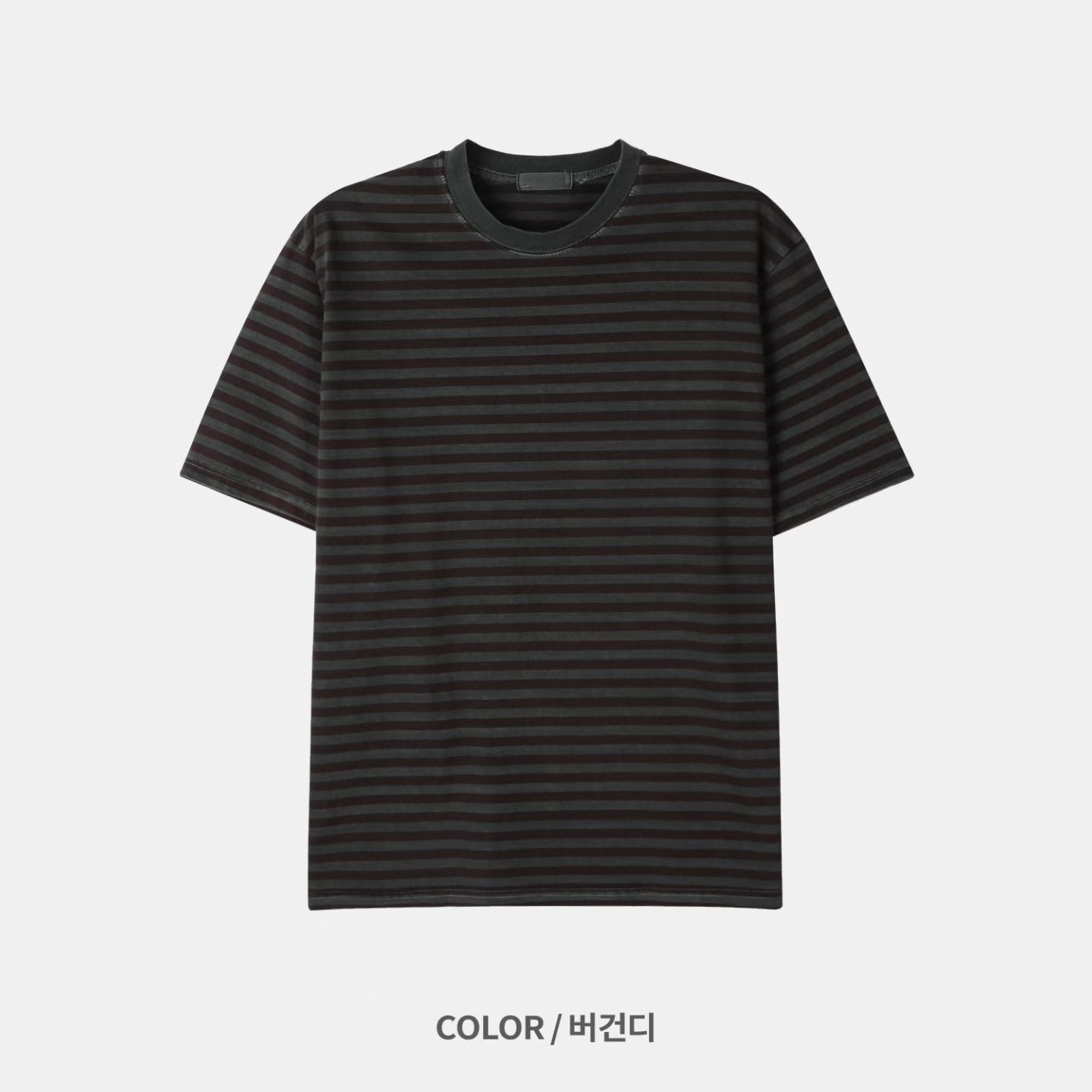 K43 個性洗舊條紋T shirt
