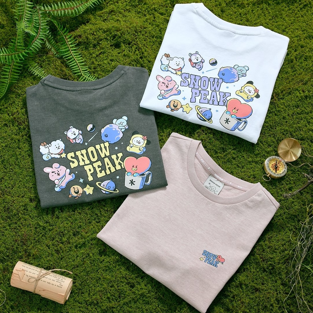 韓國代購｜Snowpeak x BT21 Women's Graphic Tee (3 Colours)