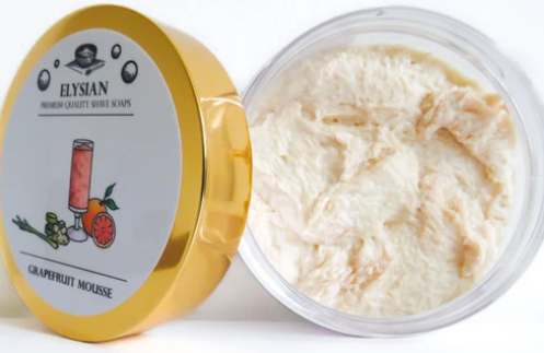 Elysian Soap Shop｜葡萄柚慕斯手工剃鬚皂 Grapefruit Mousse Shaving Soap (4oz)
