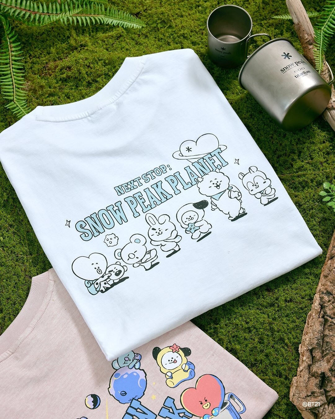 韓國代購｜Snow Peak x BT21 Graphic Tee (3 Colours)
