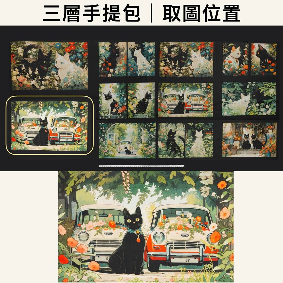 拼接三層手提包取圖位置