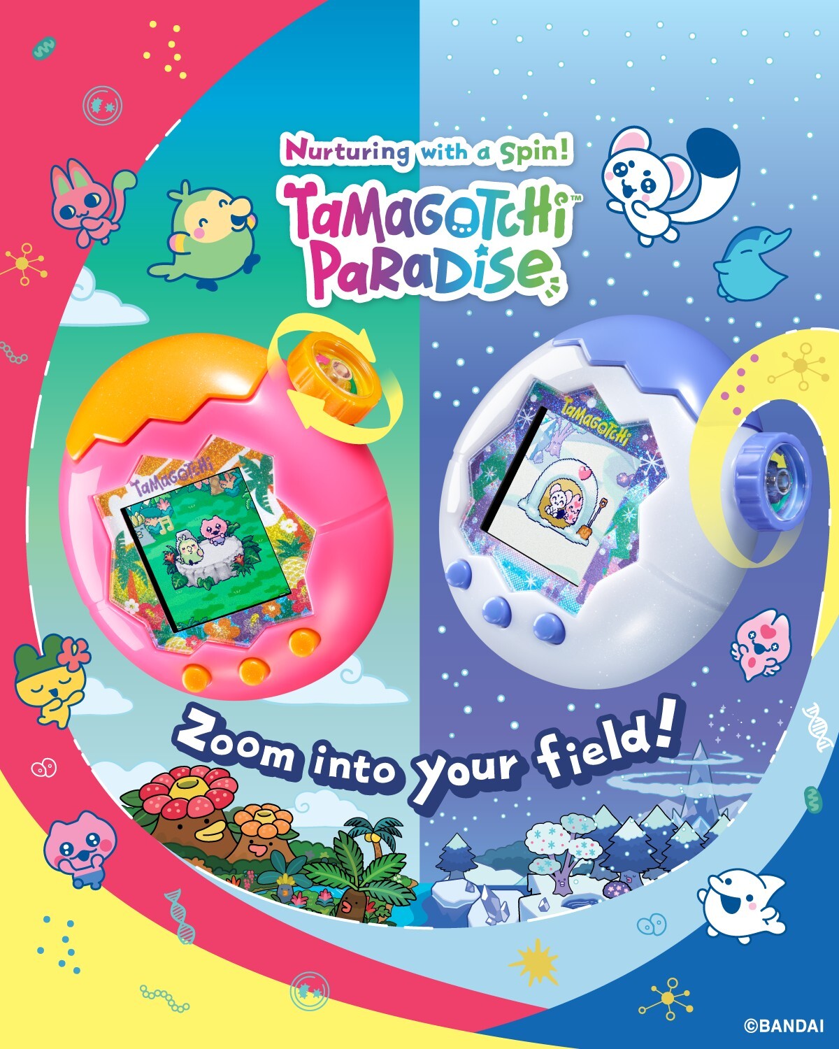 預訂 2026年10月 TAMAGOTCHI 他媽哥池 PARADISE 橙色熱帶&冰雪海洋+舊四色