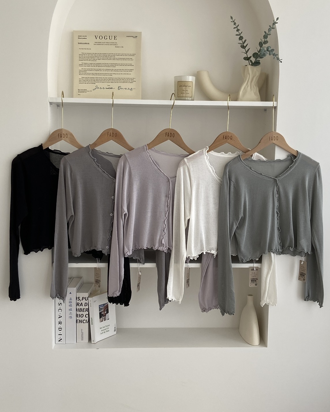 法朵Fado shop｜木耳捲邊排釦罩衫 812B014 五色