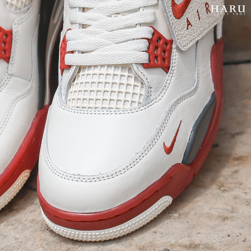BIKE AIR x Nigel Sylvester x Air Jordan 4 "Brick After Brick" 白紅 磚紅 奶油白 刺繡 BMX 單車 經典 復刻 限定聯名 IQ8055-100