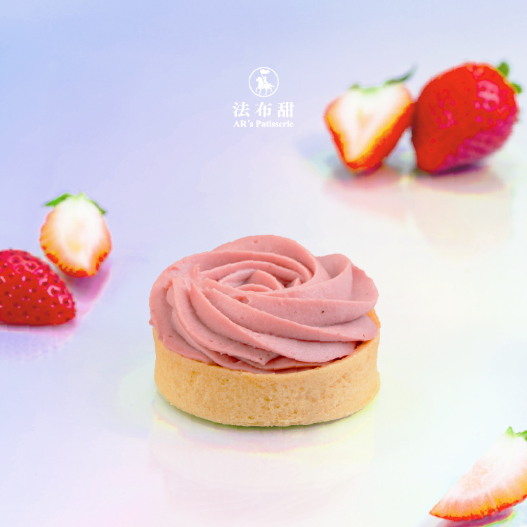 黑貓冷凍宅配美食：法布甜流心玫瑰草莓塔禮盒，高端商務送禮點心