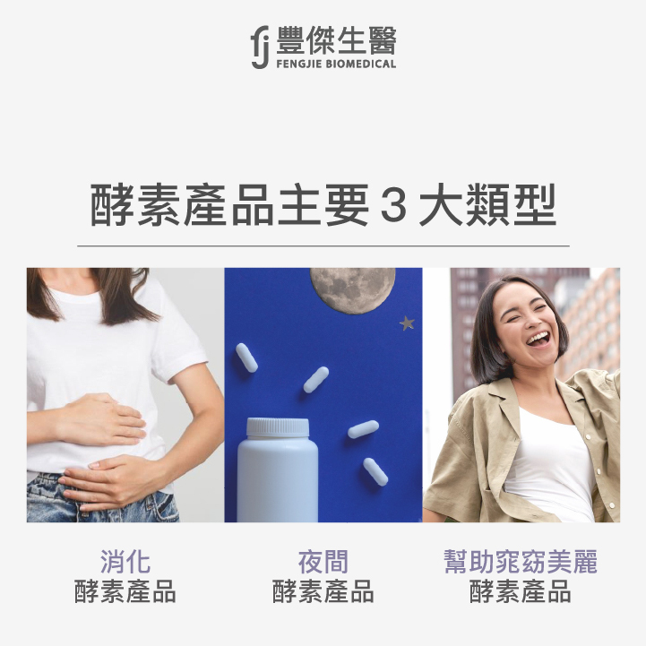 酵素產品主要3大類型:消化酵素產品、夜間酵素產品、幫助窕窈酵素產品