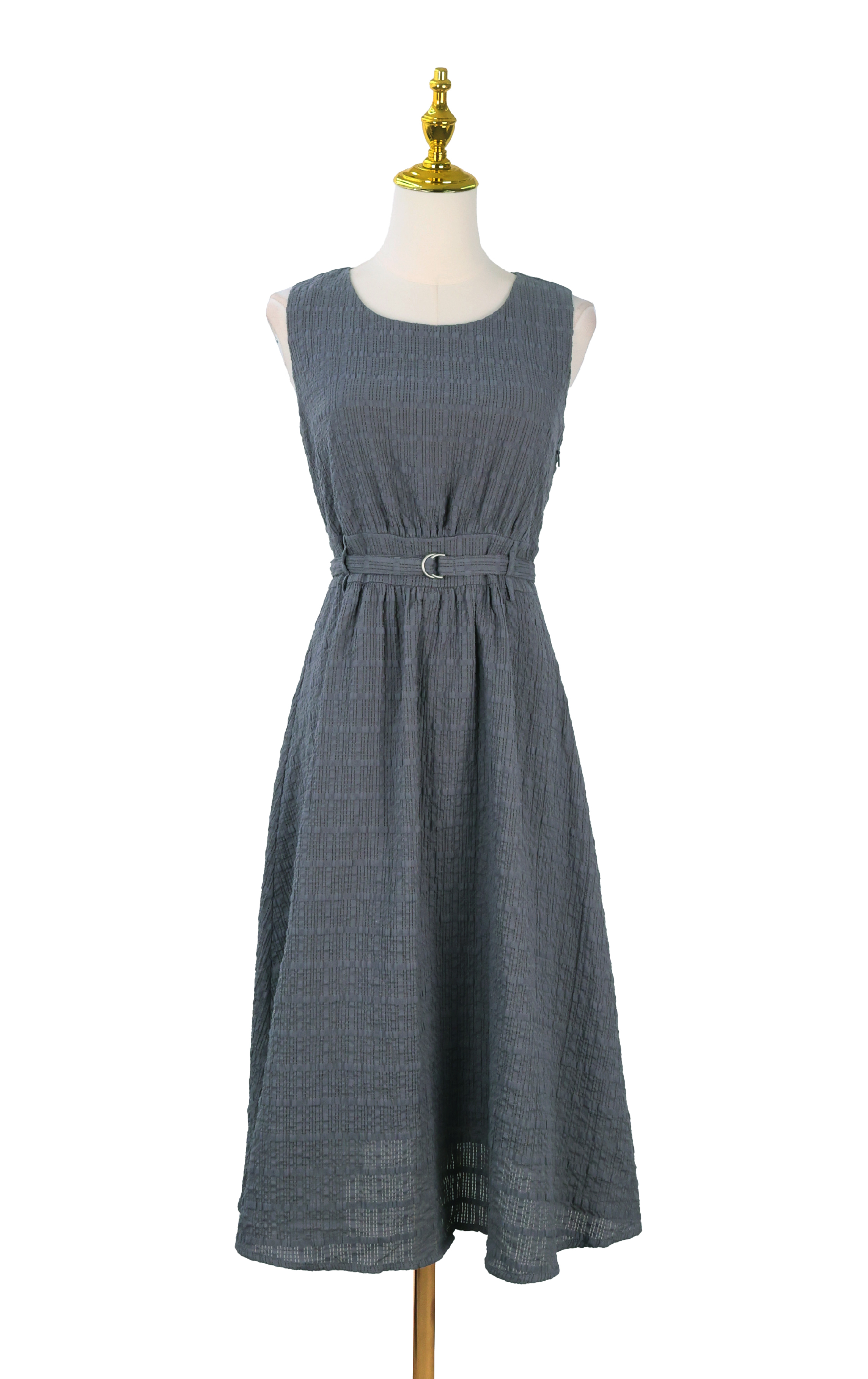 Crinkled Textured Smocked Tank Dress OP0680
