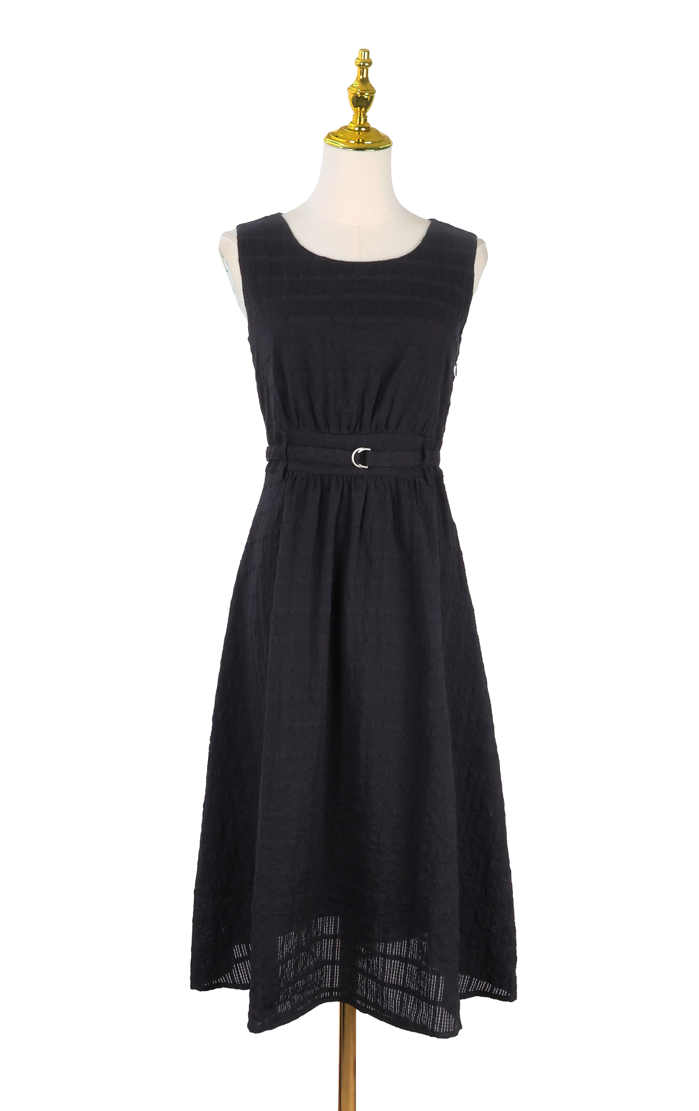 Crinkled Textured Smocked Tank Dress OP0680