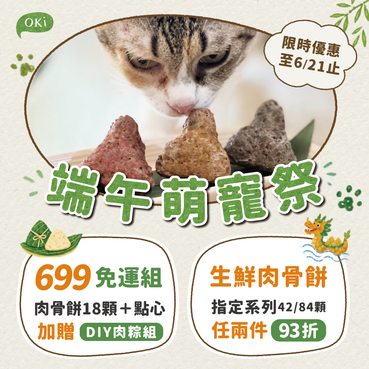 【端午限定優惠】肉骨餅點心 免運套組（買就送肉骨餅單顆+DIY粽子組）