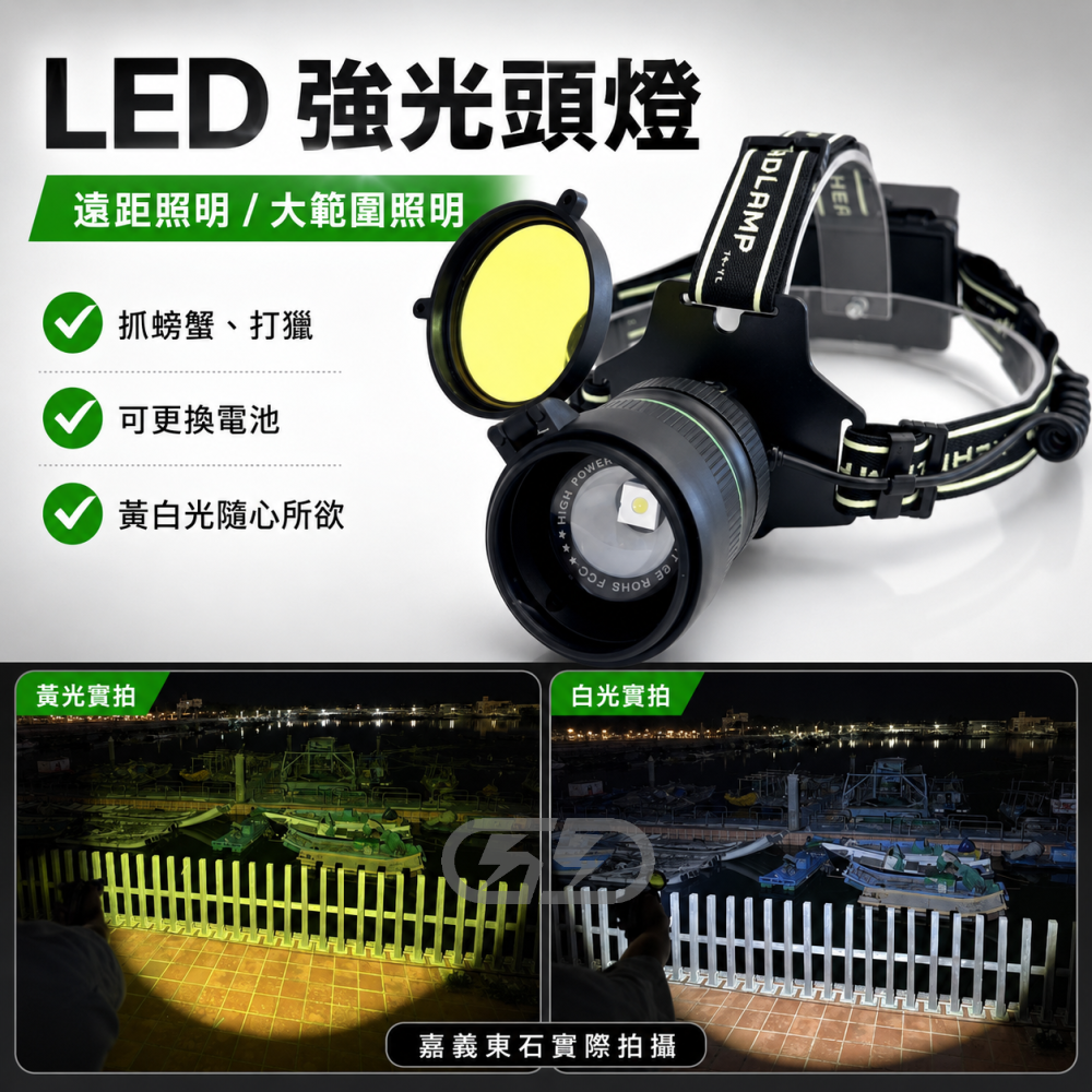 TD41 強光黃白頭燈 晶典光電