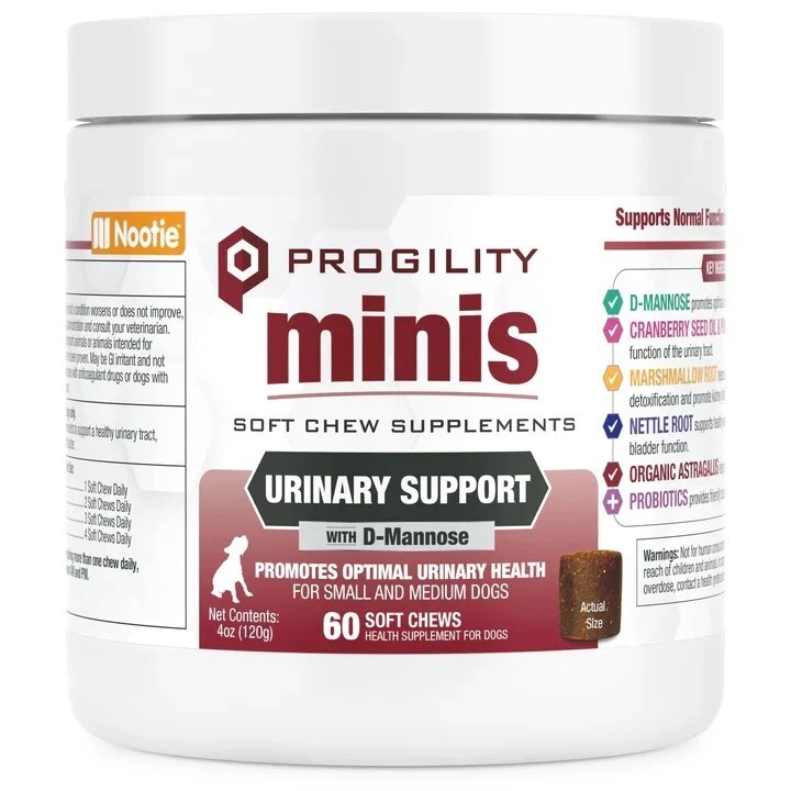 Nootie Progility Mini 小型犬+中型犬 泌尿健康配方．60粒