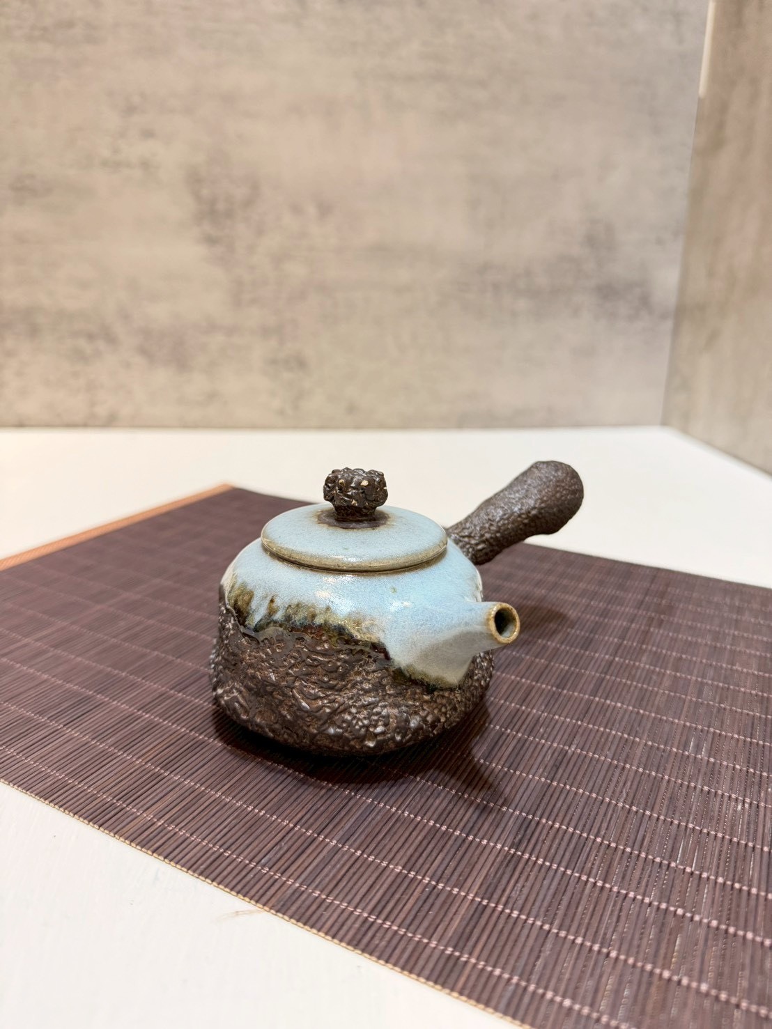 青嵐結晶側把壺