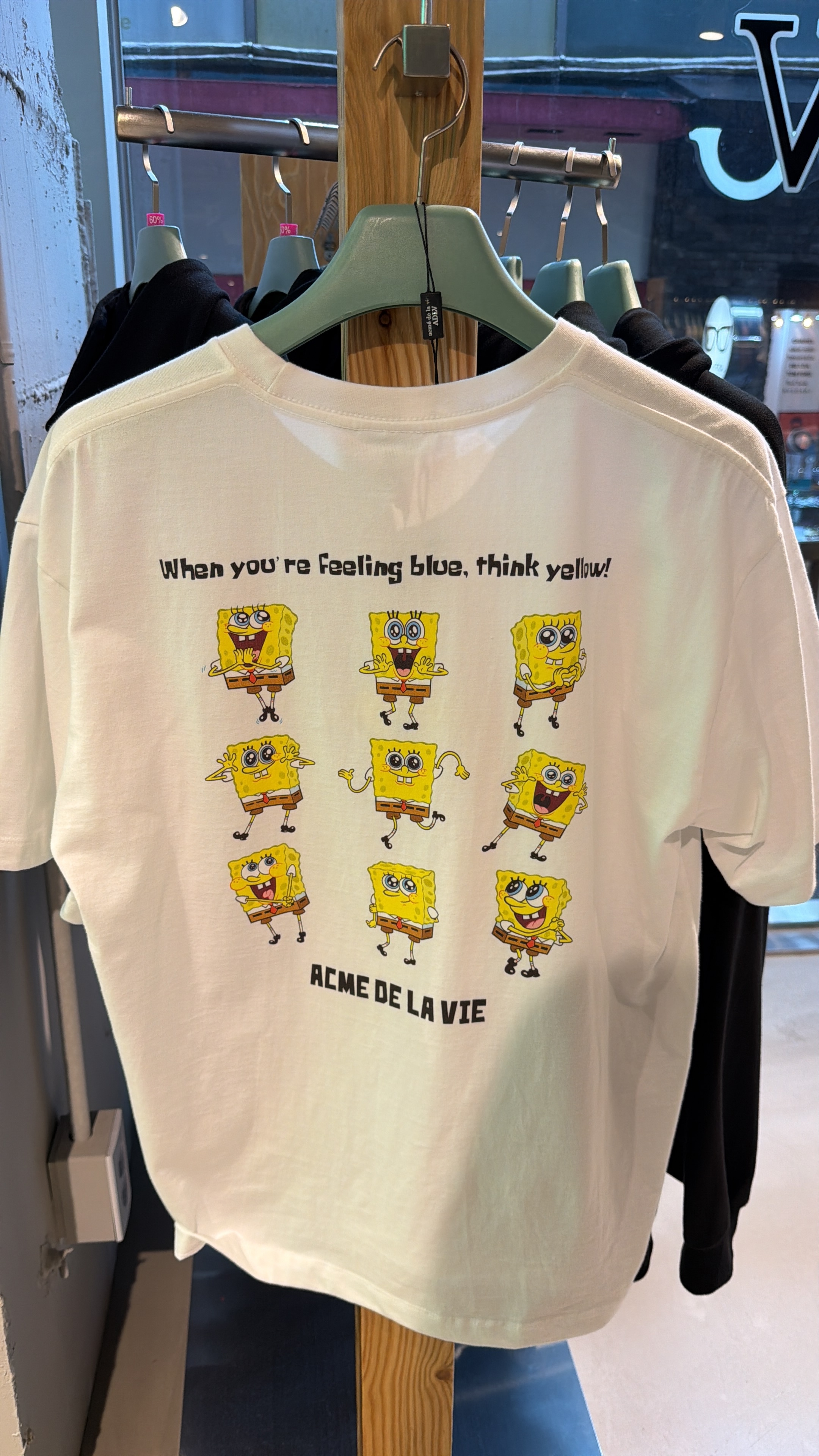 TA42 ADLVx海綿寶寶九宮格 T-shirt-白色