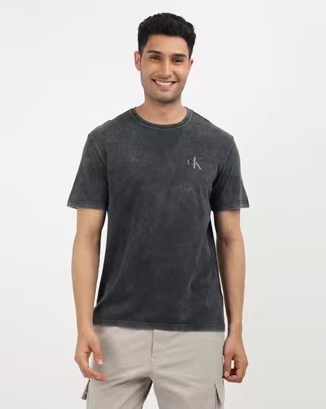 【預購】Calvin Klein H052208 男裝 Logo 短袖上衣 (灰黑色)