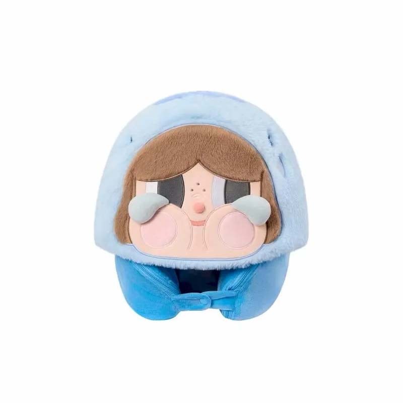 POPMART 泡泡瑪特 CRYBABY淚流成海系列二合一頸枕毯 哭哭水母 P-08102810185 [台灣現貨]