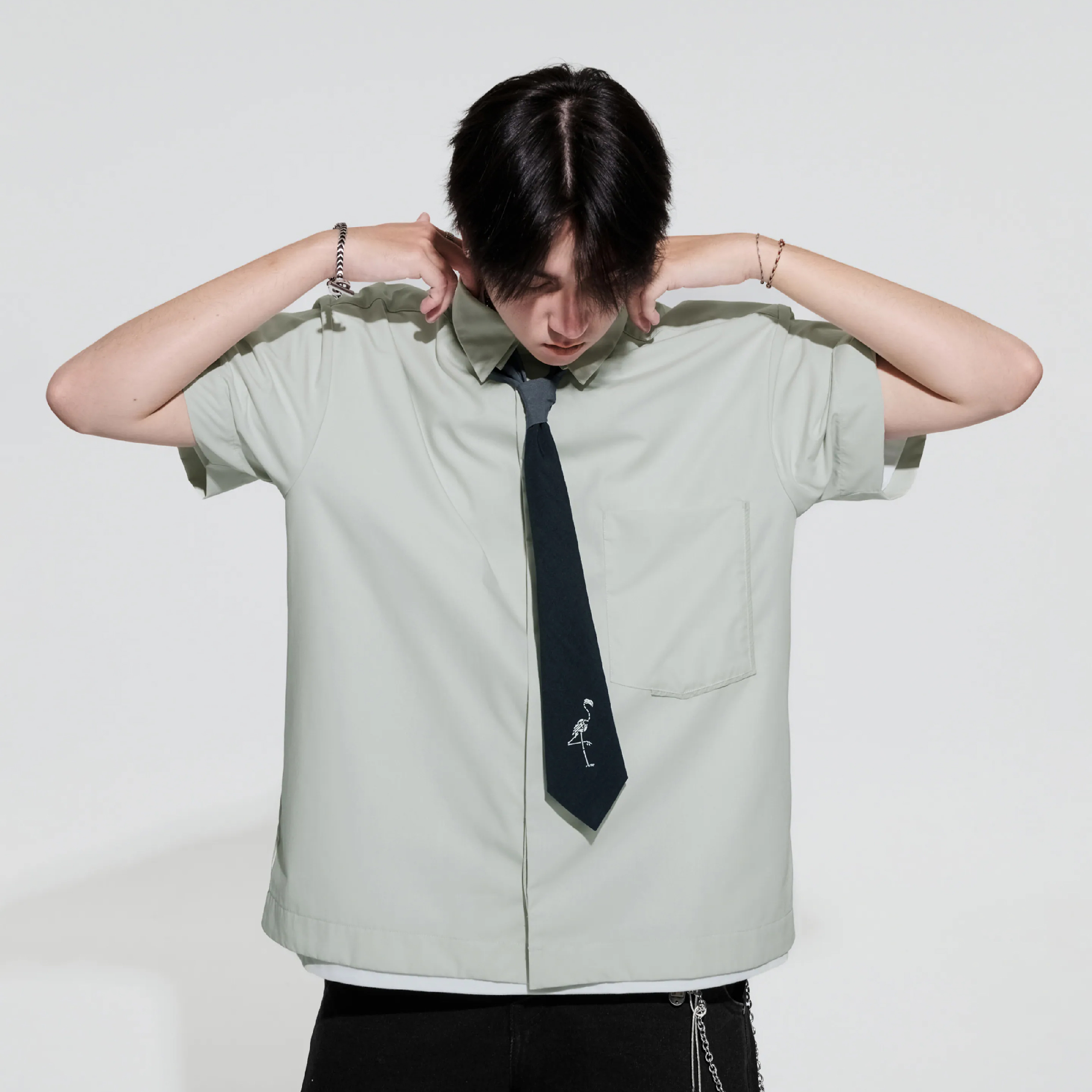 MELSIGN Two-tone Crane Tie