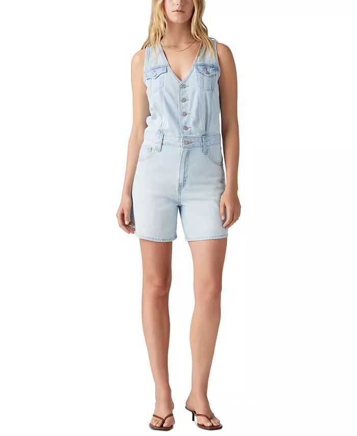 【預購】Levi's H052213 女裝復古連身短褲 (淺藍色)
