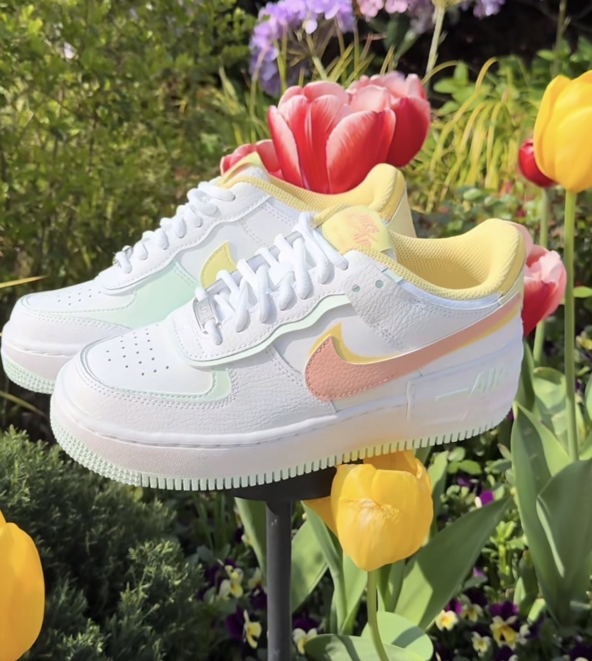女鞋 NIKE W AIR FORCE 1 SHADOW 白綠黃 解構 層次 拼接 增高 休閒鞋【IV3221-181】AF1 WAF1