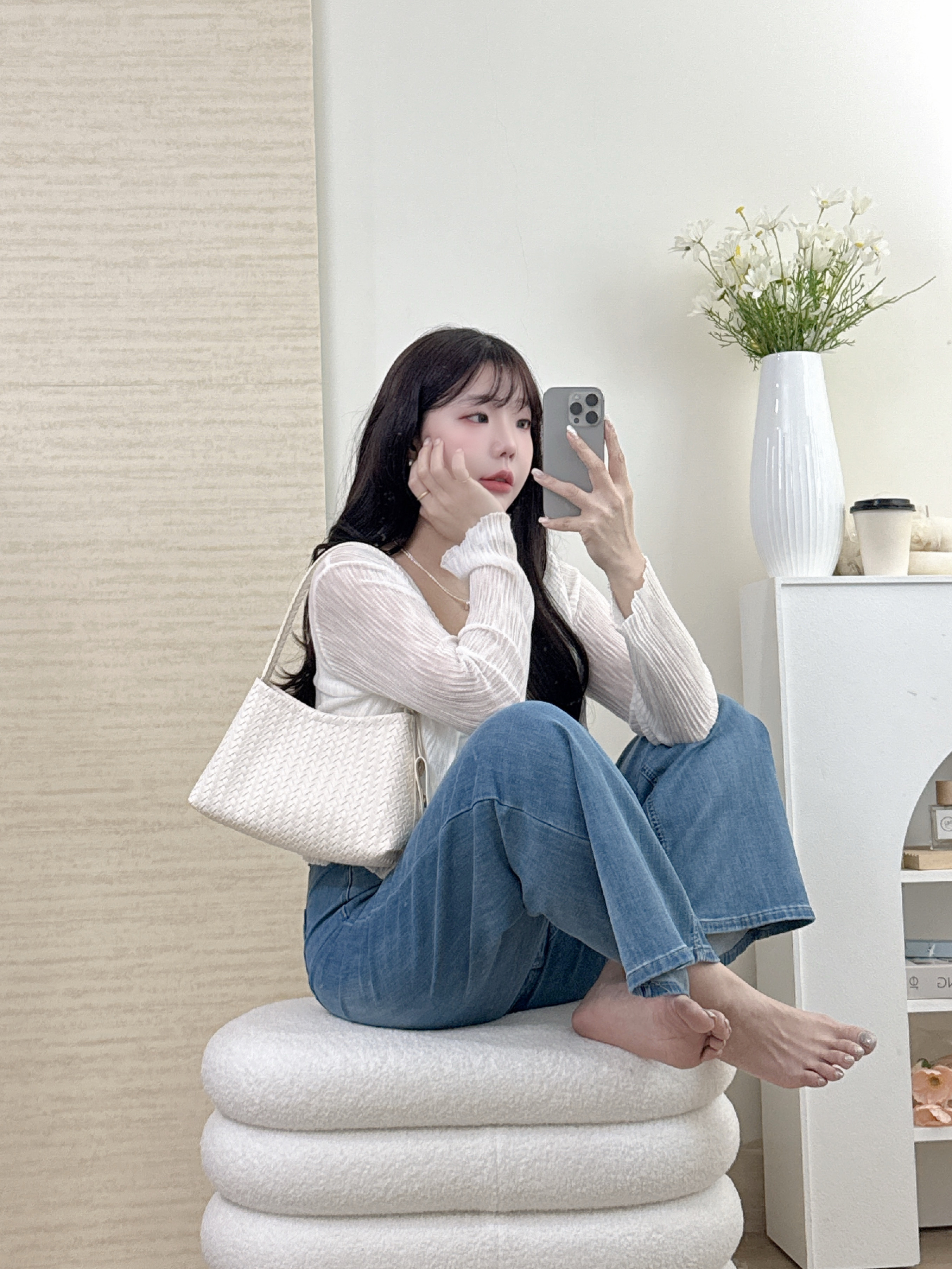 夏季薄款四面彈顯瘦牛仔褲 2色