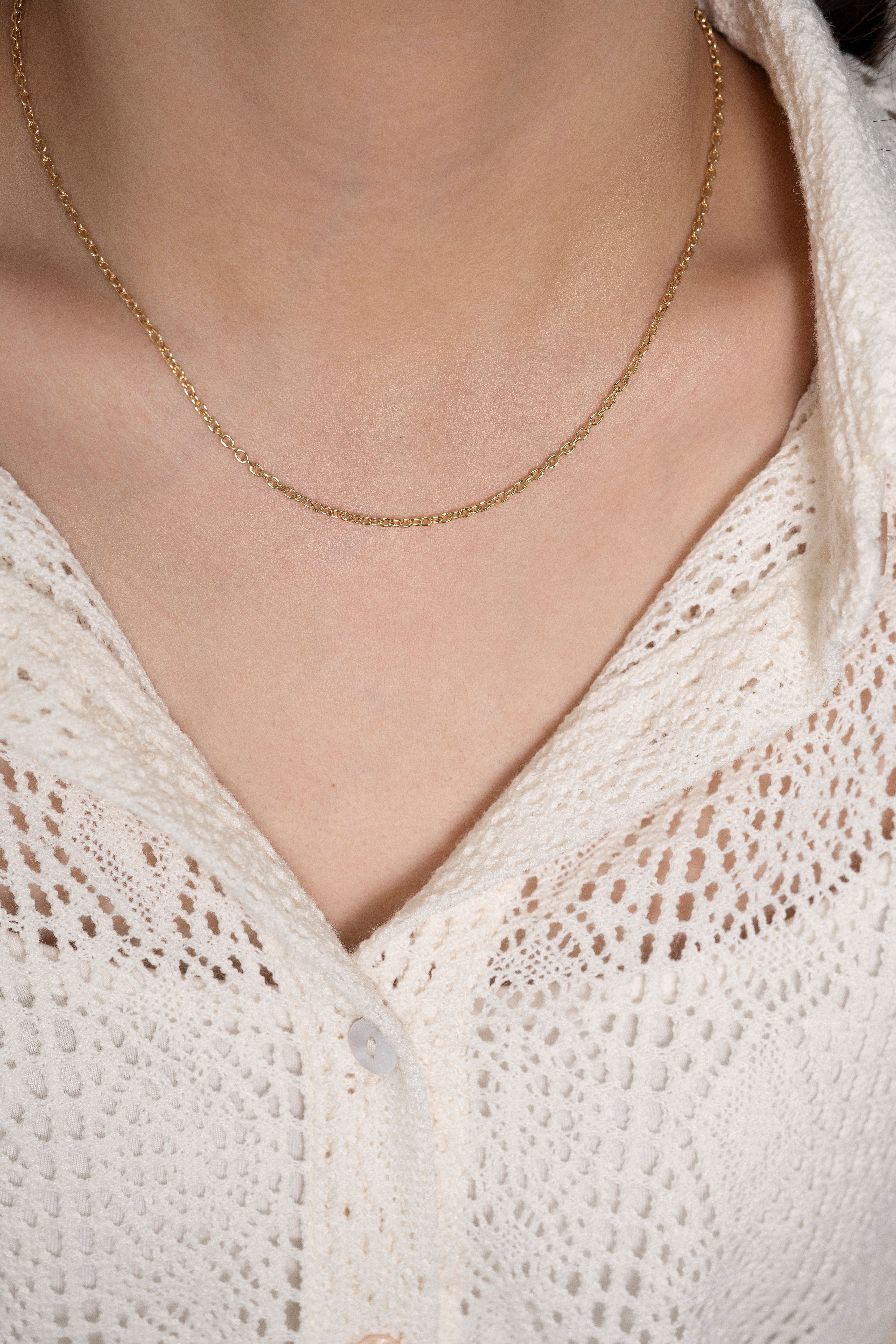 18K Italy Cable Chain Necklace
