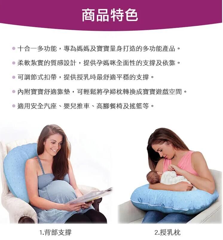 CLEVAMAMA CLEVACUSHION 10合1多功能哺乳枕(淺藍)(3012)