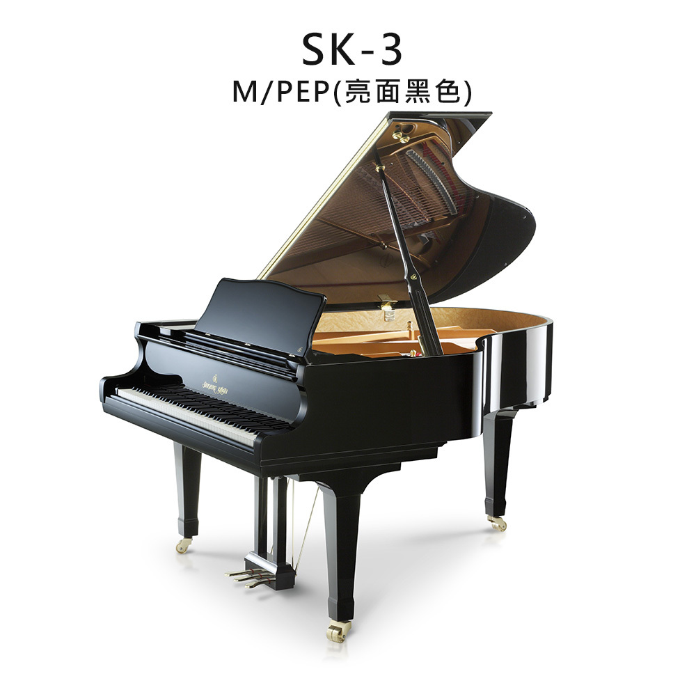 全新日本品牌 KAWAI 【SK-3】 M/PEP 頂級旗鑑 亮面 黑色 頂級旗鑑 河合鋼琴 演奏三角鋼琴 平台式 88鍵 雙琴輪 （附 琴輪止動器） SK系列