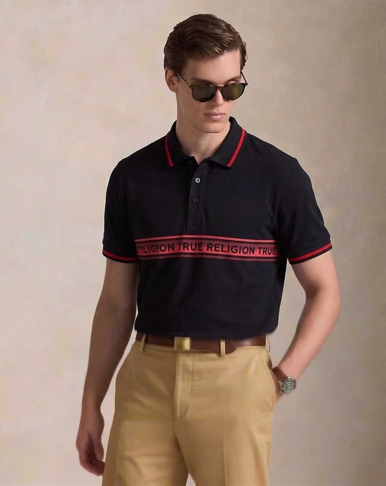【預購】TRUE RELIGION H052225 男裝寬鬆版型 Polo 衫（黑色）