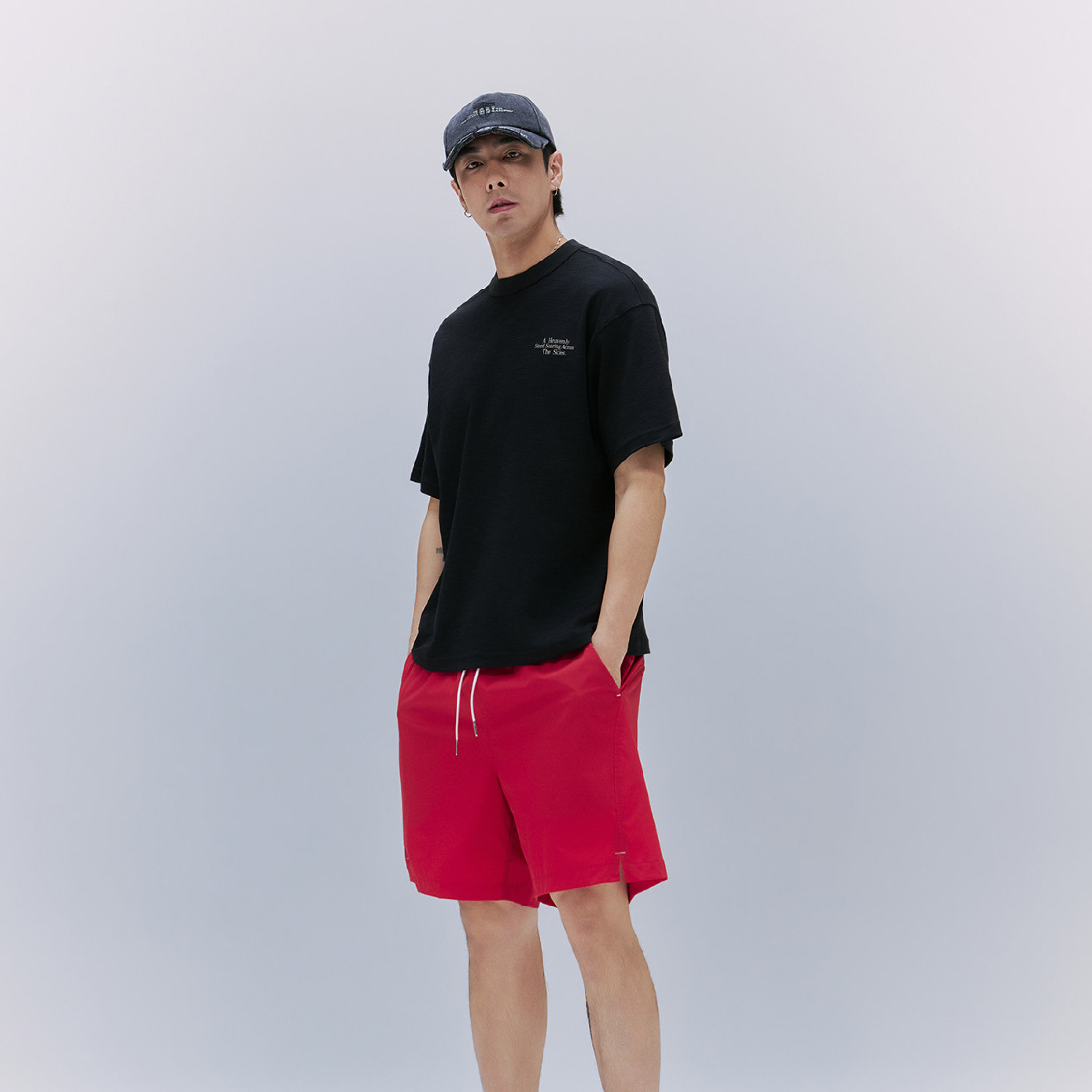 TANOXI Print Slub Cotton Tee 竹節棉 文字印花短Tee [TNX-T431]