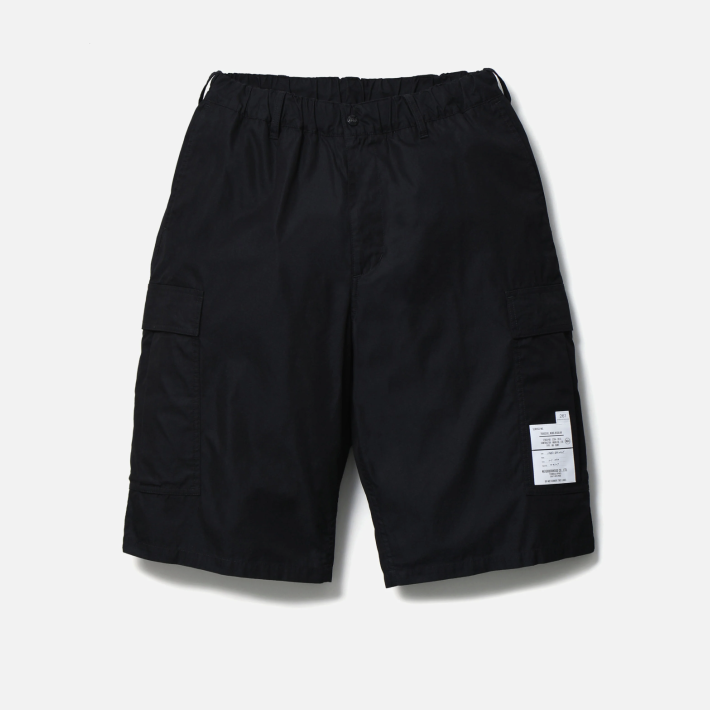 -(B5a01)-NEIGHBORHOOD  WIDE CARGO SHORT PANTS 寬版 工裝短褲 橄欖綠 /黑色-261SPNH-PTM04