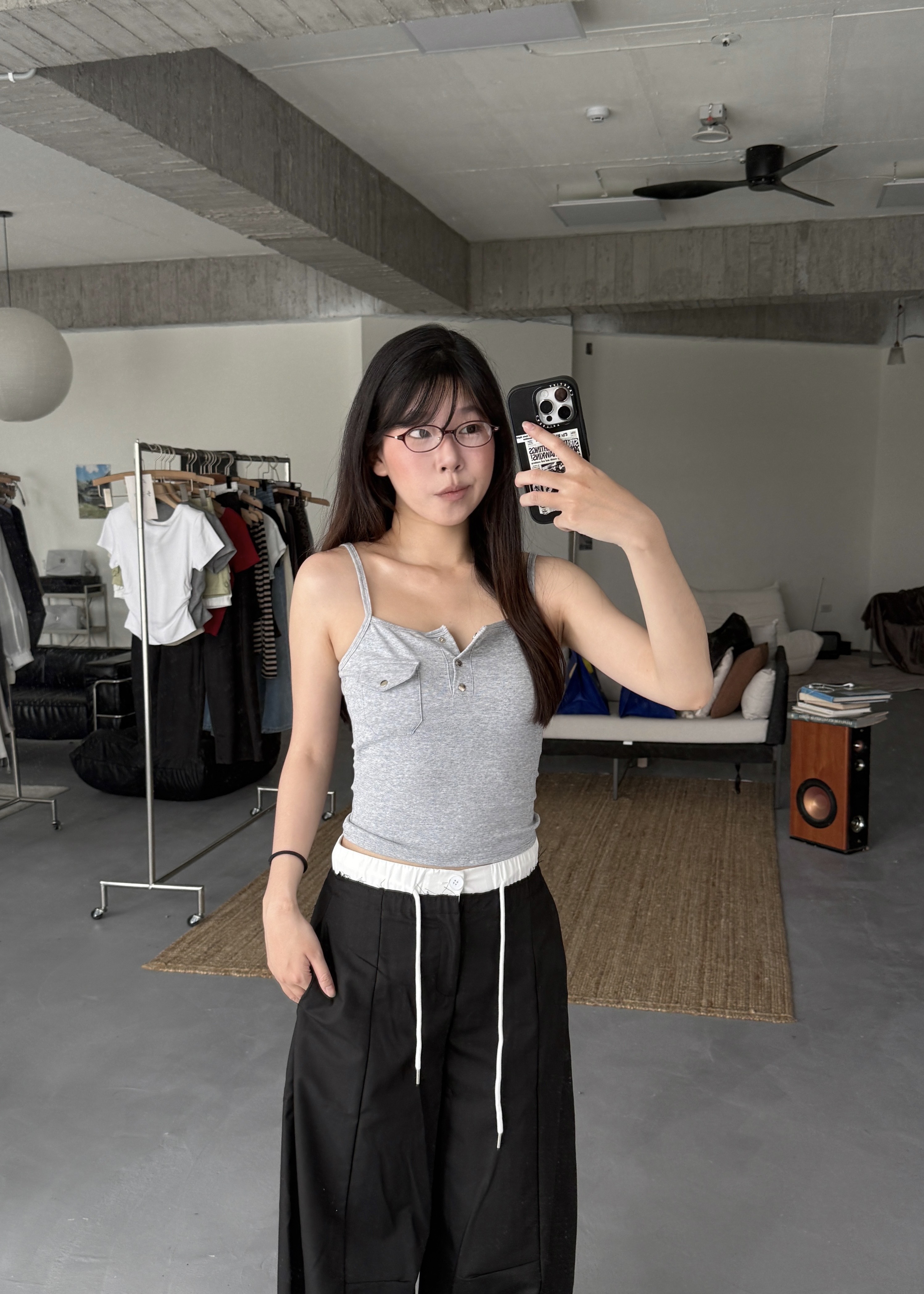 排釦小口袋造型背心