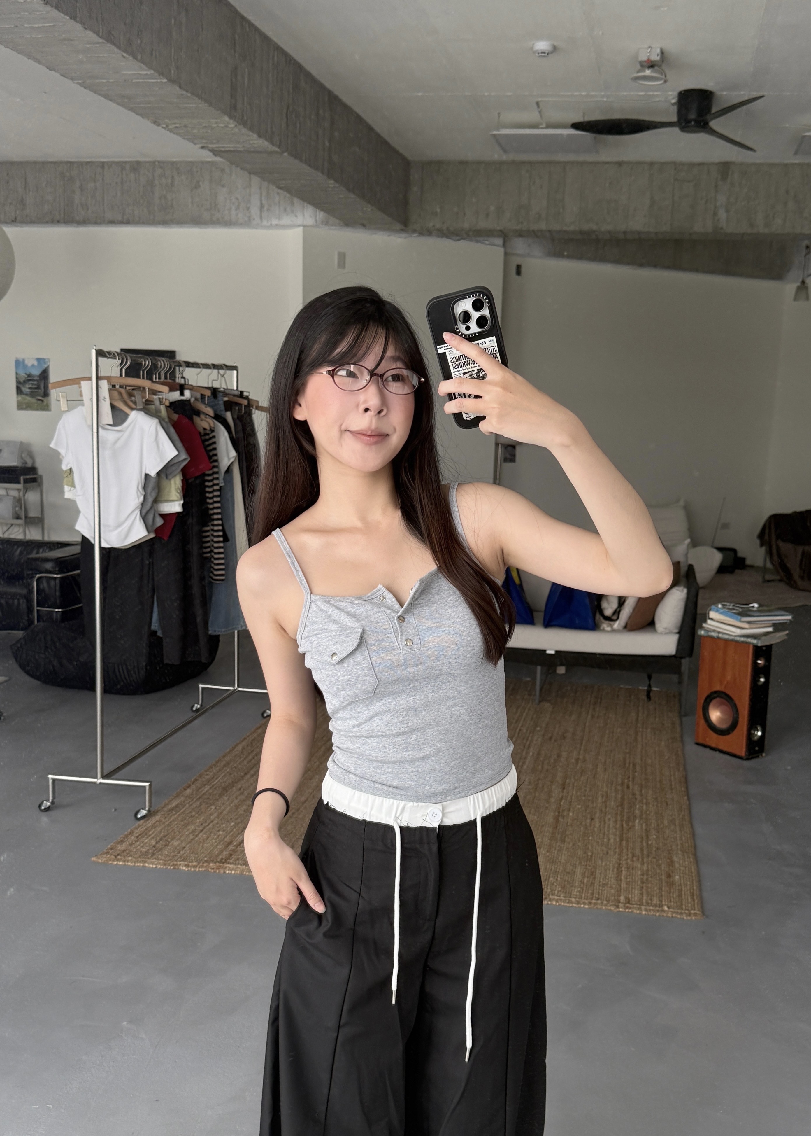 排釦小口袋造型背心