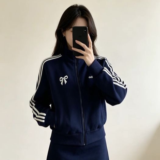 (預購）Adidas Originals 愛迪達 蝴蝶結 薄款 立領 短版外套 共3色