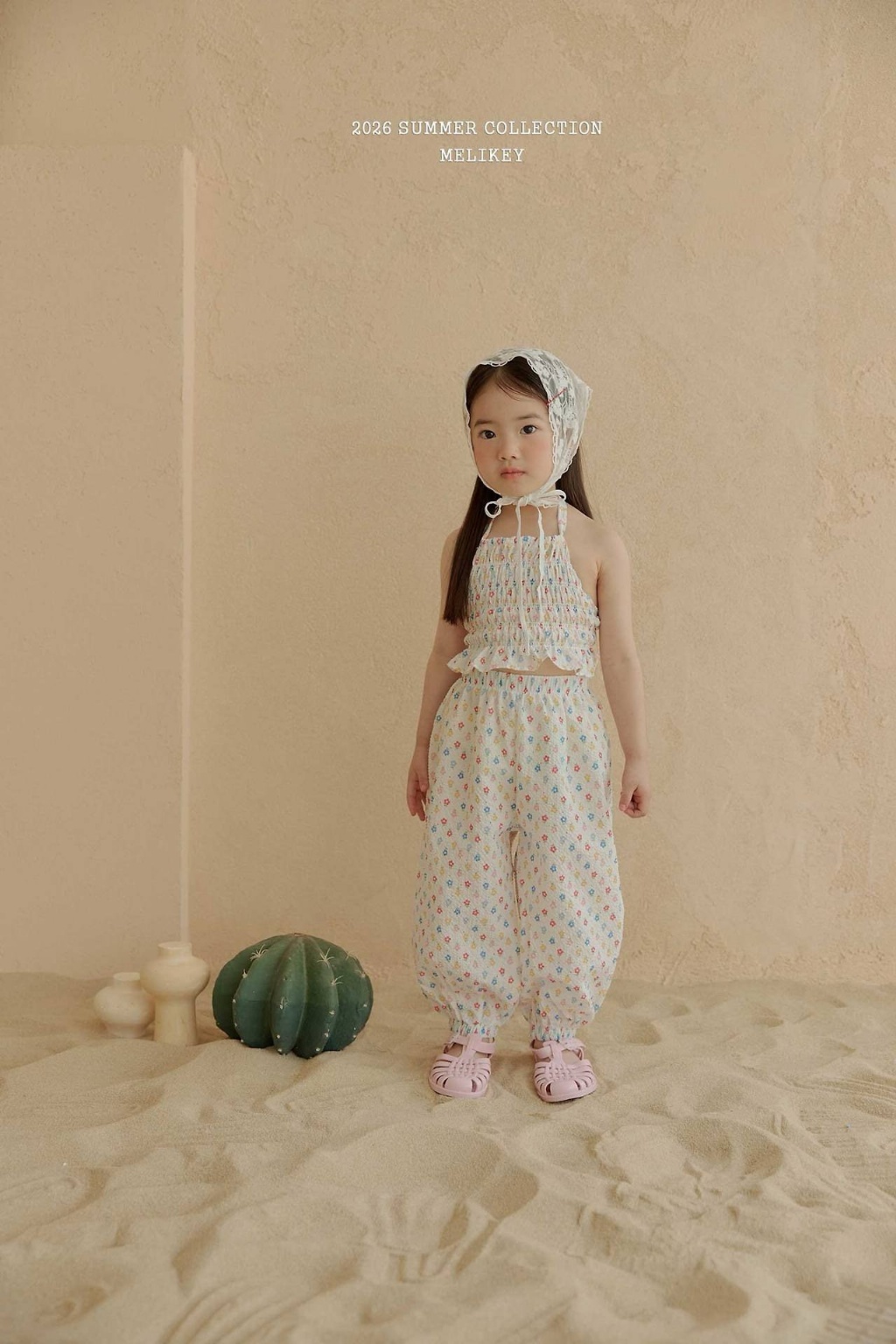 正韓夏MELIKEY  兩色彩色綁帶上衣