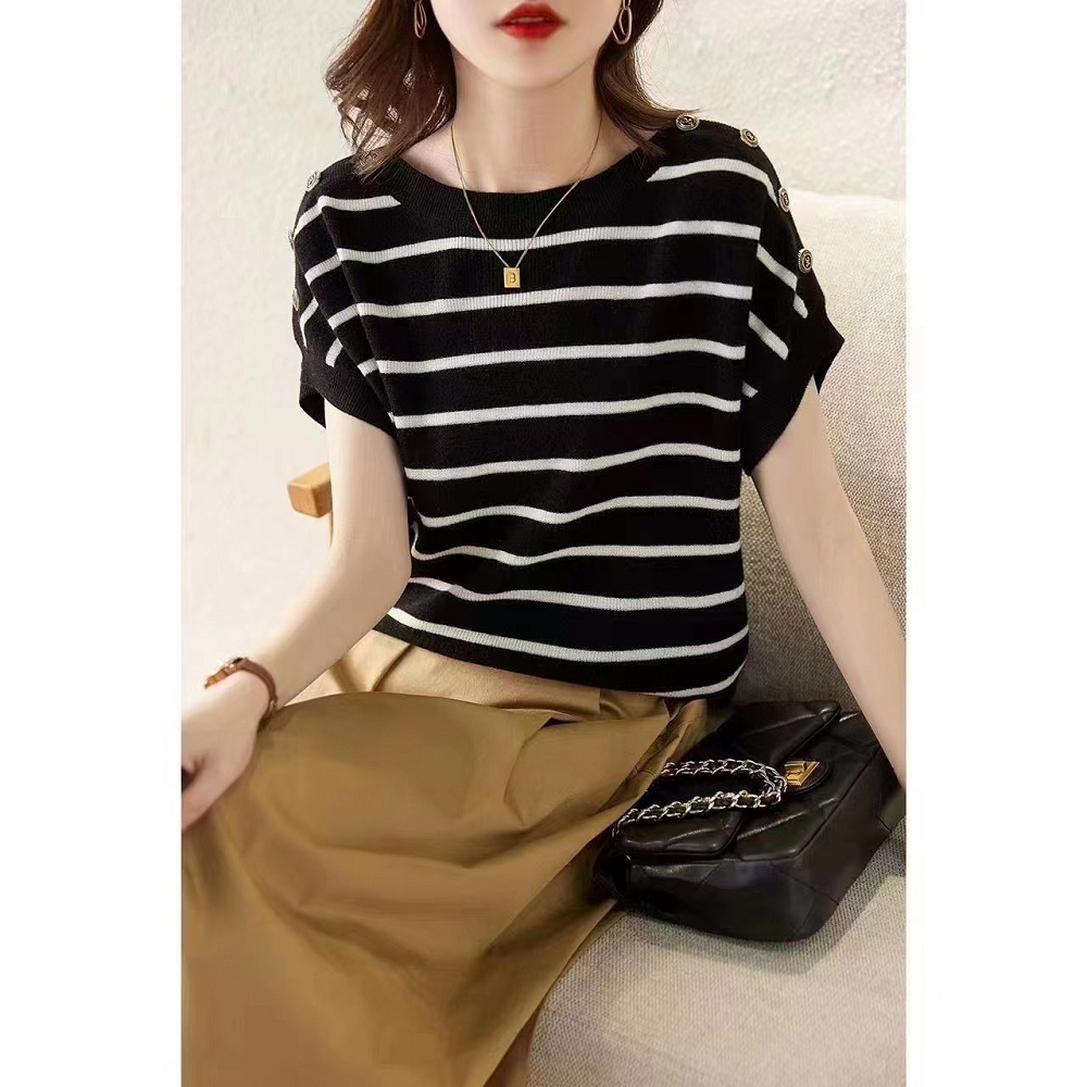 【ASister 小姊姊】AS2493#女裝｜上衣☆*經典法式條紋*T恤(2色 S-XL)