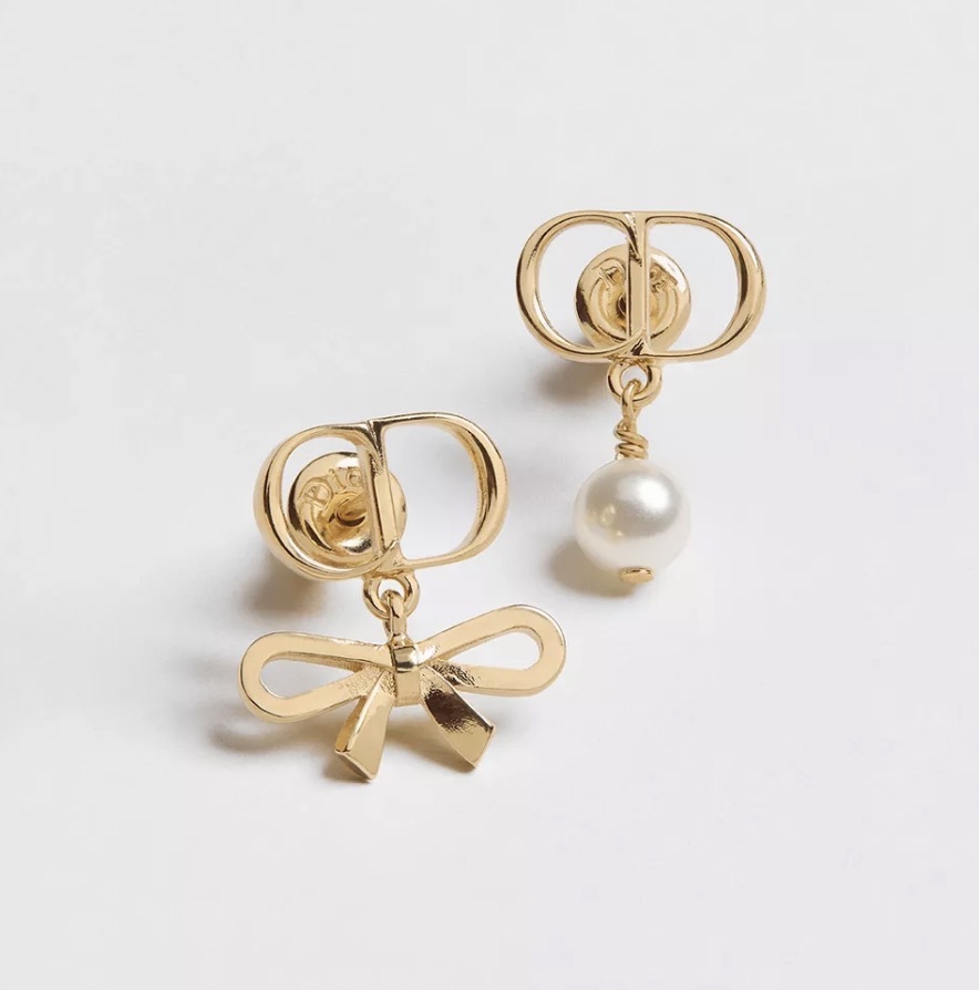Dior CD Mini Bow Earrings