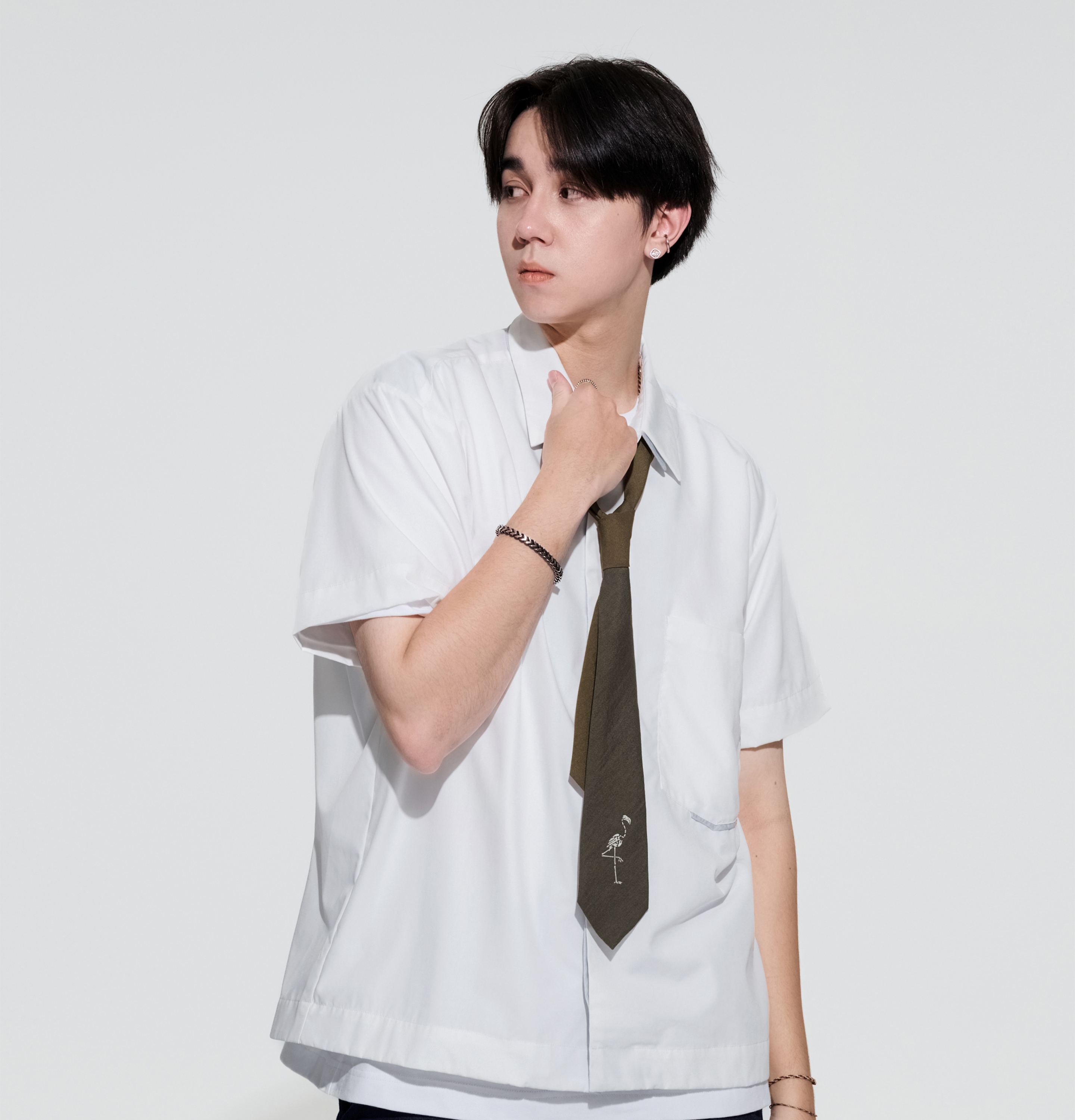 MELSIGN - Two-Tone Crane Tie - Brown