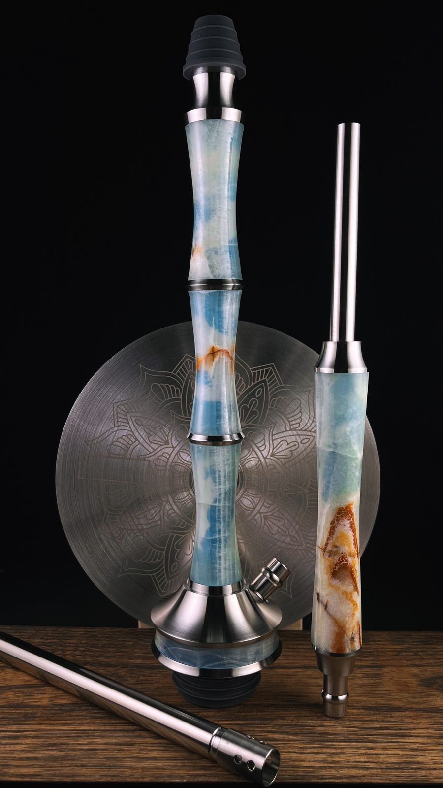 Special Hookah Triple 2.0 - Blue Onyx - Silver