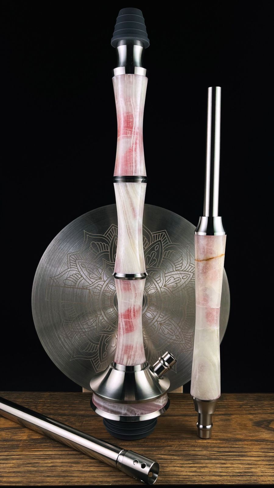Special Hookah Triple 2.0 - Pink Onyx - Silver