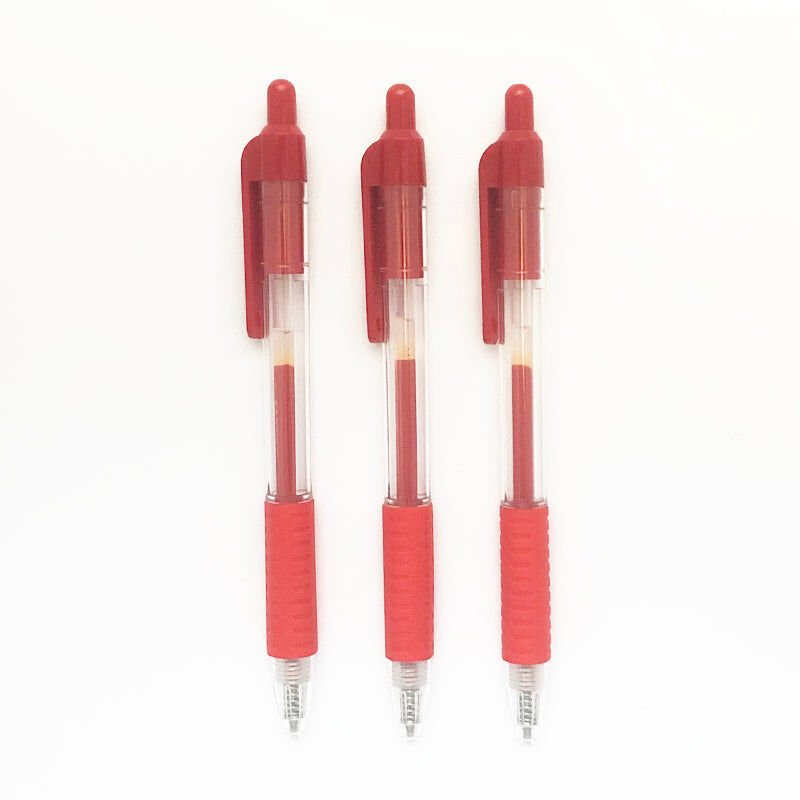 0.5mm膠墨筆/紅 3入