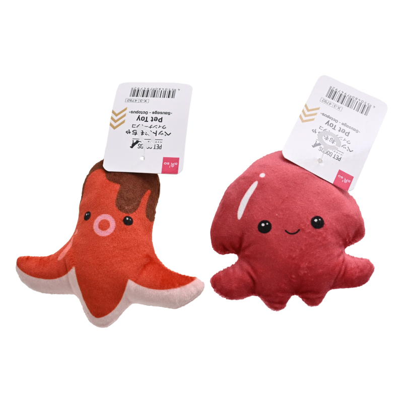 犬用玩具/香腸、魷魚