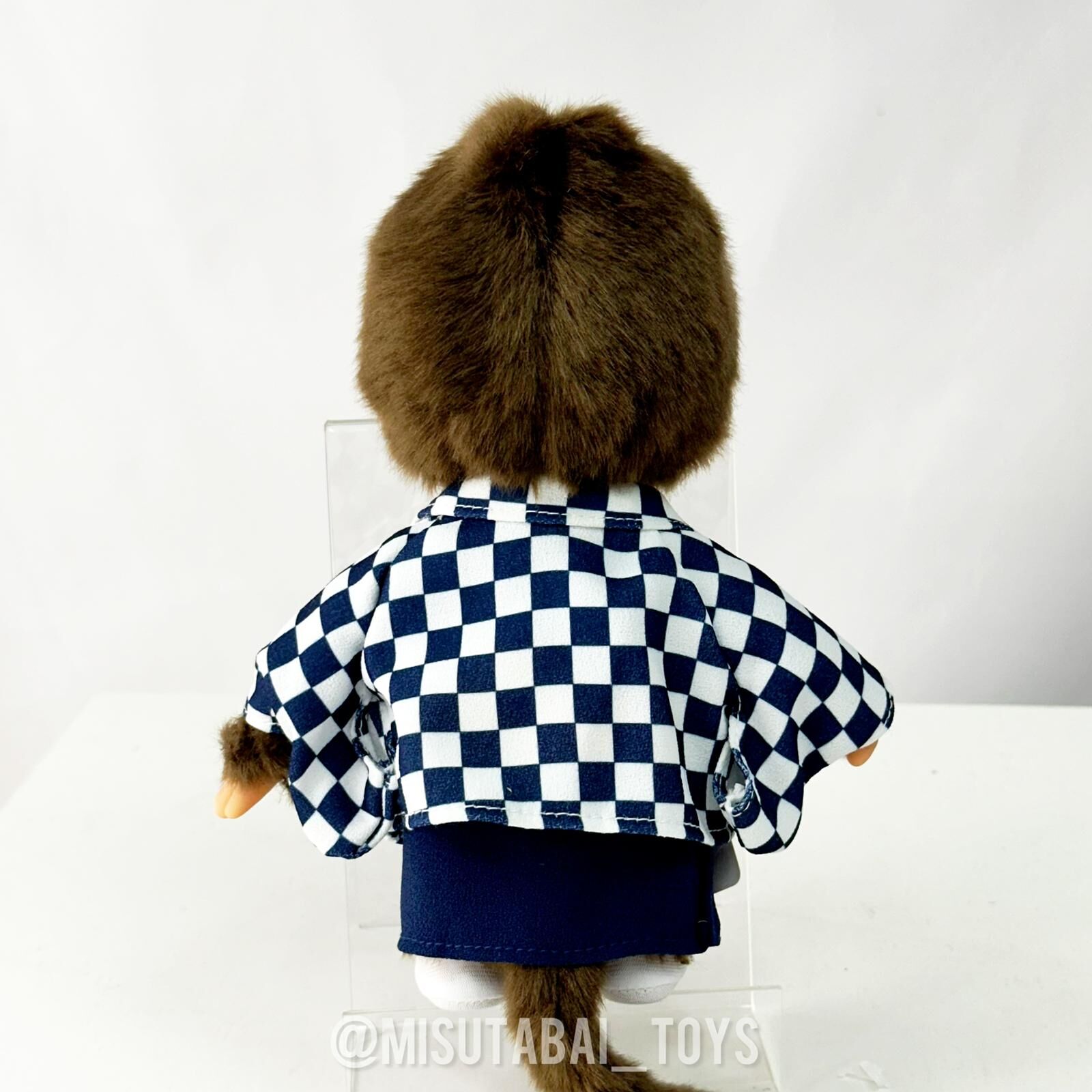 Monchhichi Plaid Blue Kimono Plush Doll (Boy)