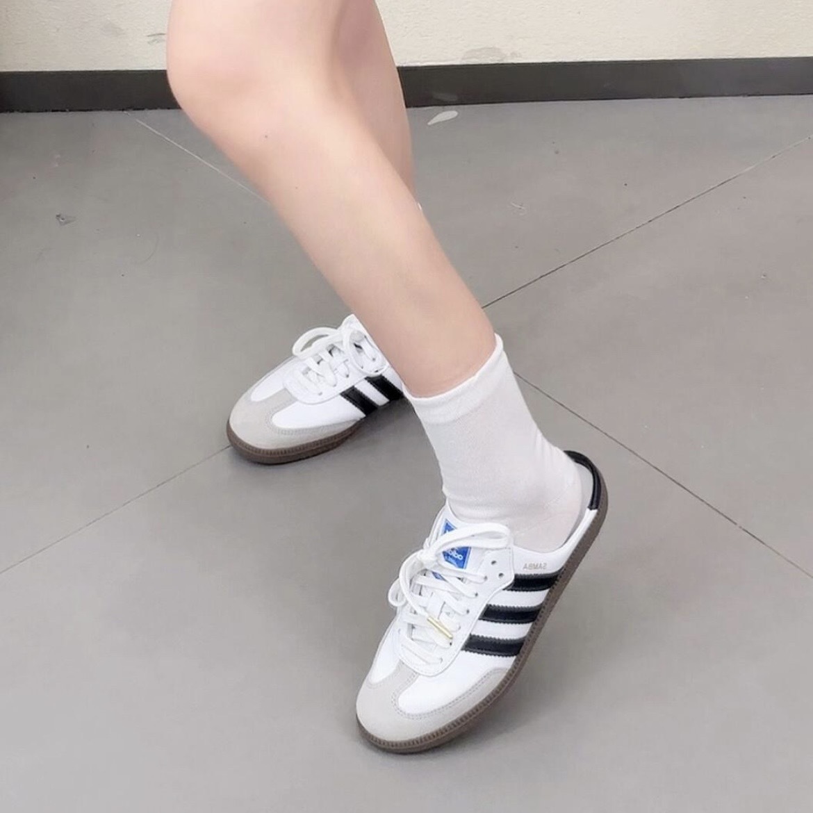 ADIDAS SAMBA OG 白色 經典 包頭 穆勒鞋 半拖 男女同款 LB3814