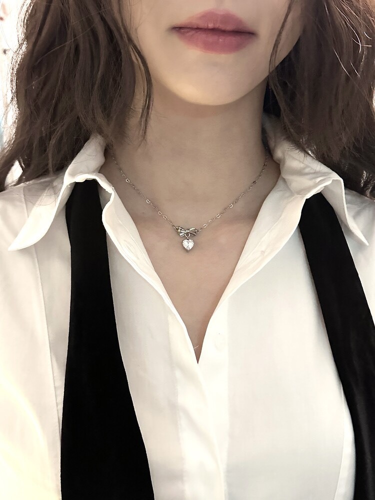(預購) 韓國 OFUSE 24 winter - cubic heart necklace